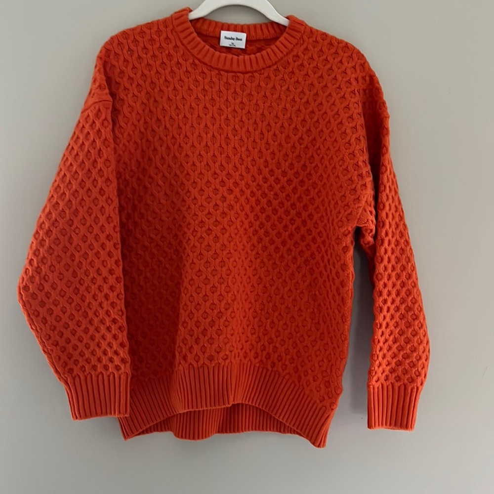 Aritzia Sunday Best Peggy Sweater Orange XS